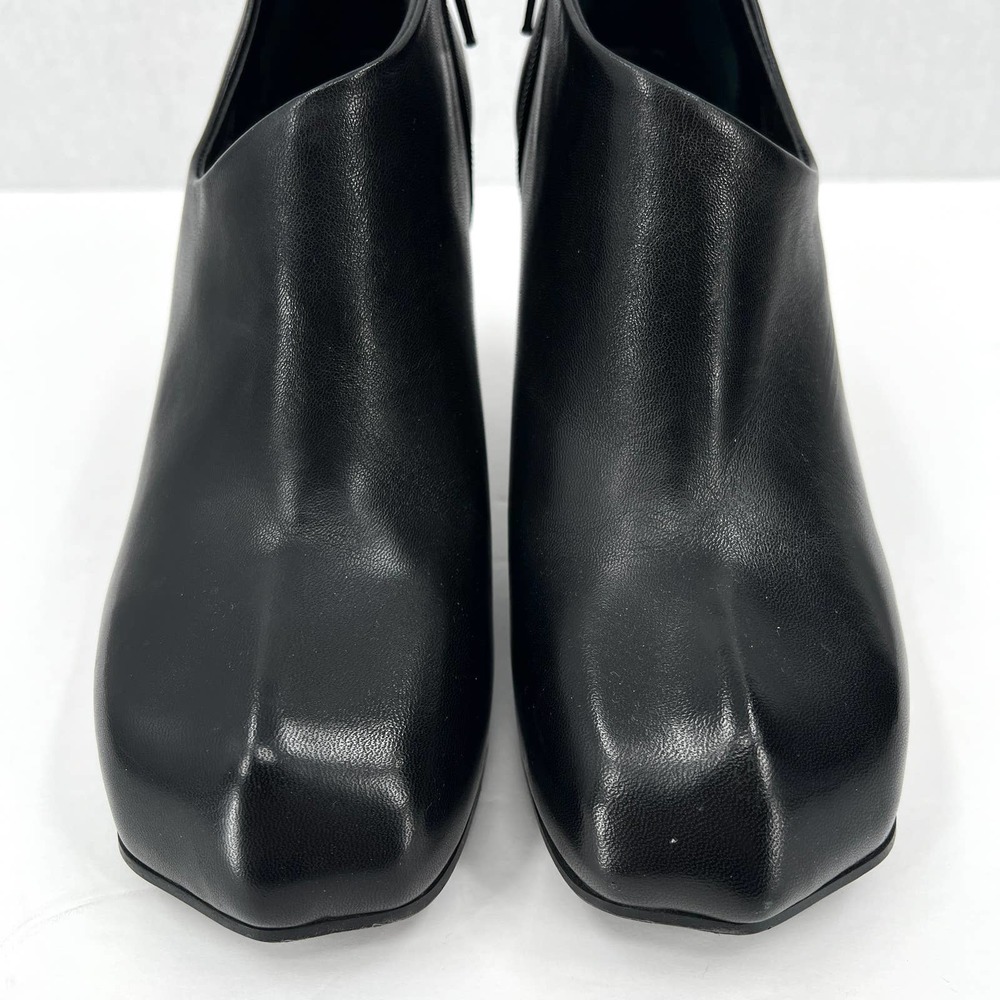 JOHN FLUEVOG Shaguar Sable Asymmetric Ankle Bootie Womens 7.5 Black Heeled - Picture 2 of 11